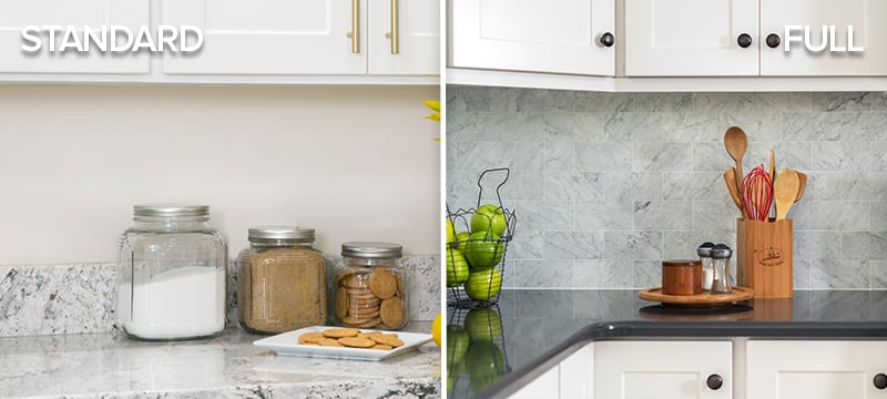 Standard vs. Full Height Backsplash