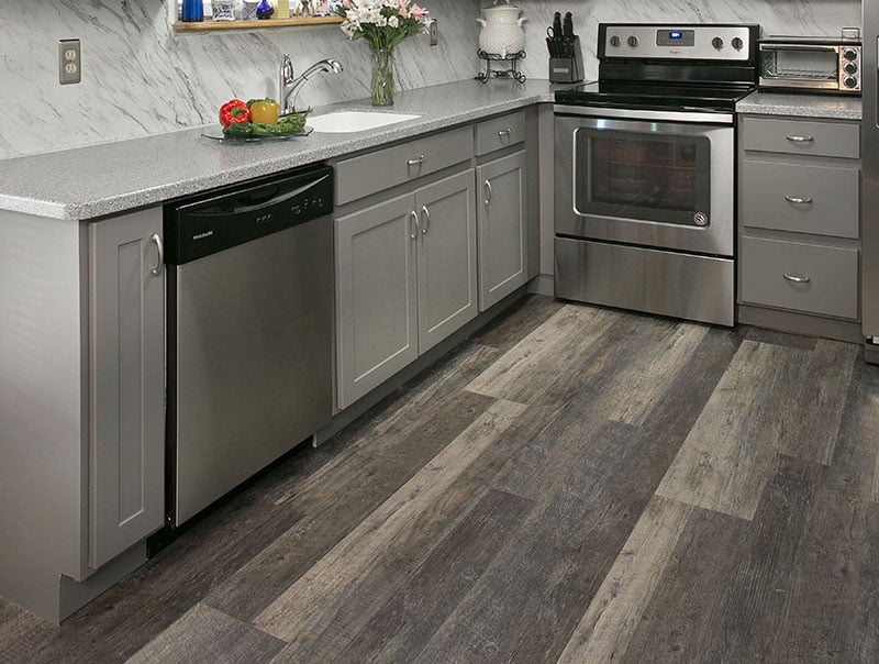 Non Wood Hardwood Flooring Alternatives, Hardwood Floor And Tiles In The Kitchen