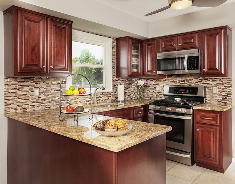 Natural Wood Texture, Solid Glass Backsplash, DIY Backsplash