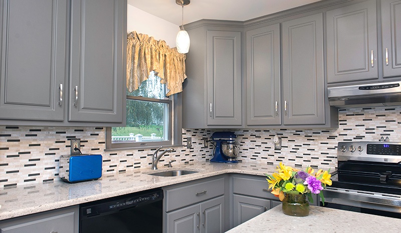 Prestige Square Cabinets in Suede Gray