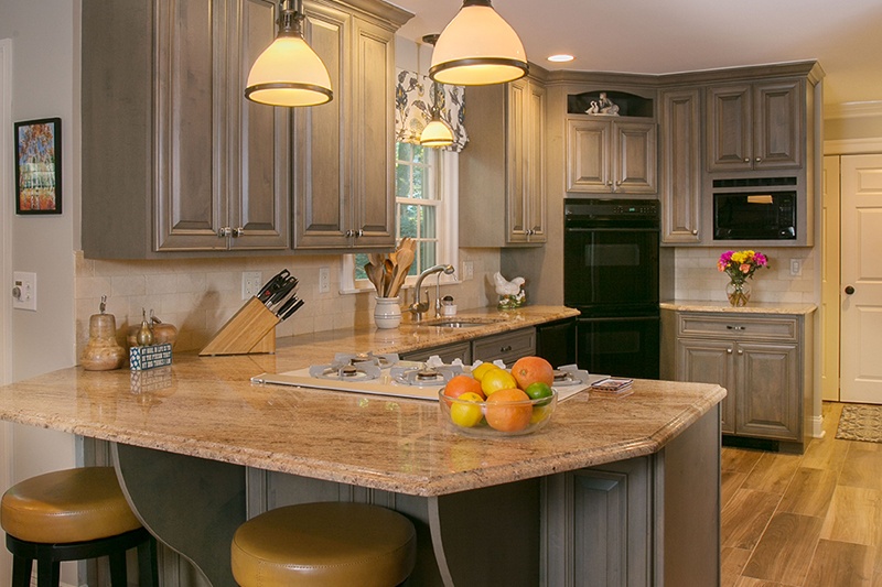 Refaced Kitchen in Driftwood Stays Afloat